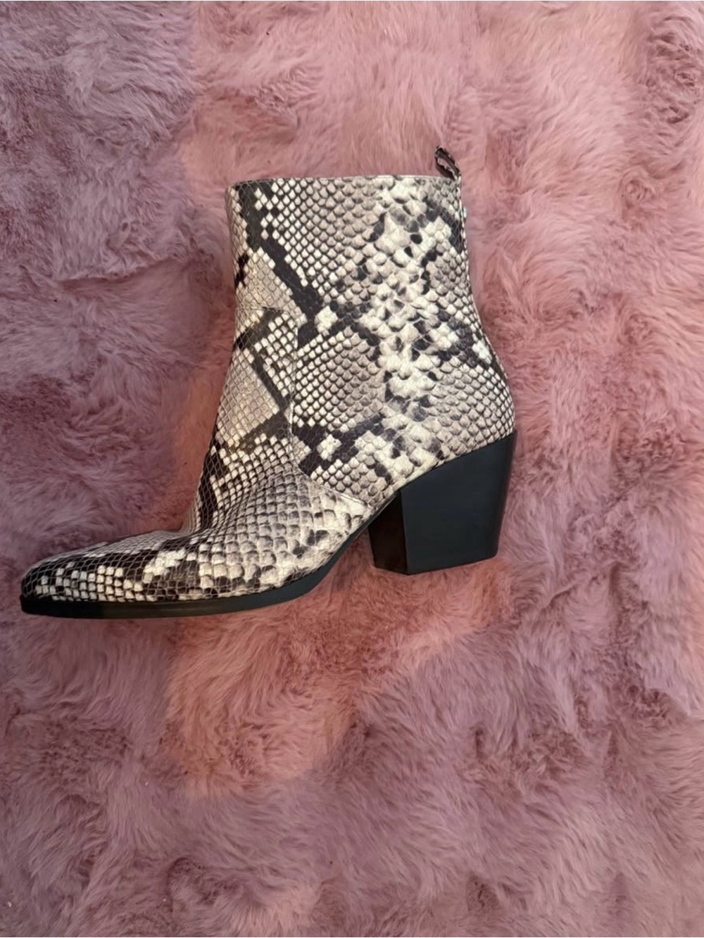 Michael Kors Harlow Snake Embossed Leather Boot,